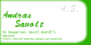 andras savolt business card